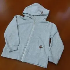おさるのジョージ フード付きパーカー グレー