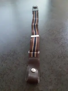 ブラウンストライプベルト