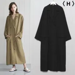 H BEAUTY&YOUTH ダブルブレステッドワンピース トレンチコート