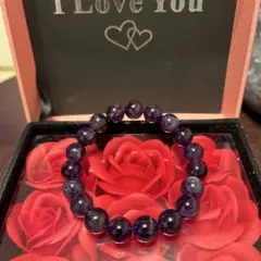 天然石　ブレスレッド　ウルグアイ産　アメジスト