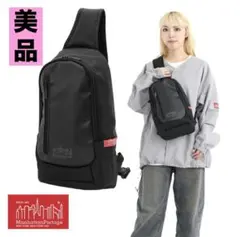 【美品】マンハッタンポーテージ クロスボディバッグ ブラック 撥水加工