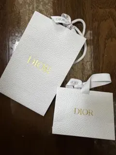 Dior ホワイトエンボスショッパー2点セット