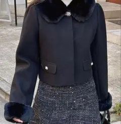 INGNI イング 4way ビジューボタンショートコート Mサイズ ブラック