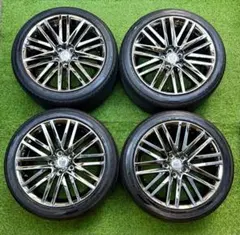レクサス LS ブラックスパッタリングホイールタイヤ付き4本セット 中古