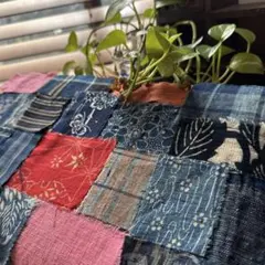 紅花染め型染めを含むハギレ達/襤褸