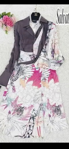 Salvatore Ferragamo シルク光沢　ロングワンピースのサムネイル