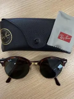 【極美品】Ray-Ban クラブラウンド RB4246 990 べっ甲 ゴールド