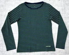 mont-bell ドライ素材 ボーダー 長袖Tシャツ レディース モンベル