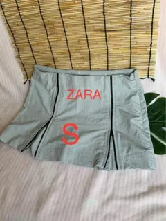 ZARA ライトグリーン S タイトスカート スリット入り