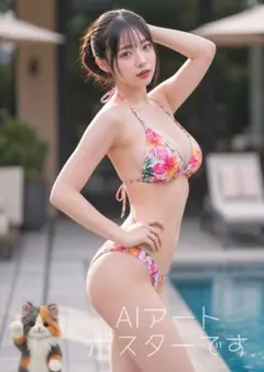 【I372】A4 AI 美女 ポスター アート グラビア