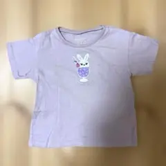 ❤️値下げ❤️美品❤️anyfam ウサギ刺繍 ピンク Tシャツ 100のサムネイル