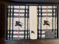BURBERRY チェック柄バスタオル 2枚セット BURBERRY（バーバリー） 未使用 タオルセット 2枚 フェイスタオル