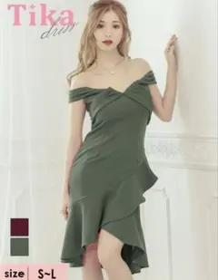 Tika オフショルキャバドレス Sサイズ