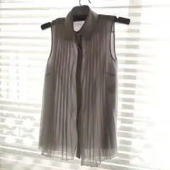 foxey フォクシー シフォン ボウタイ プリーツ ブラウス ブラック 38 