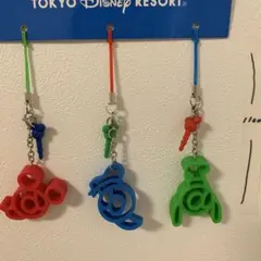 東京ディズニーリゾート キャラクター ストラップ 3点セット