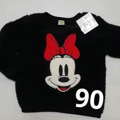 ミニーマウス ディズニー ボア モコモコ トレーナー 90cm 長袖