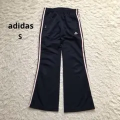 adidas アディダス　ジャージ　パンツ　少しフレア　レディース　ネイビー　S