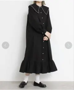 バイカラーデザインカットワンピースリリアンカラット - メルカリ