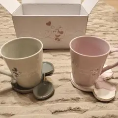 【未使用品】ミッキー・ミニー マグカップ 2個セット ディズニー カップル