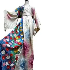 舞台衣装 オリジナル 振袖ドレス 美 着物リメイクワンピース ハーフ袖 