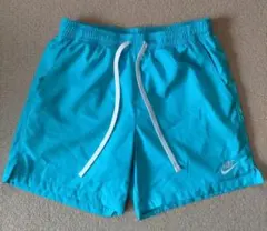 NIKE ウーブン ショートパンツ M ナイロン ハーフ ティファニーブルー