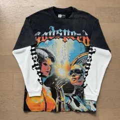 美式ストリート ヴィンテージ長袖Tシャツ 男女兼用 春秋 カジュアル1153