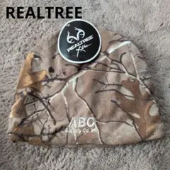 タグ付き REALTREE フリース ビーニー カモ 企業名あり【匿メル便】