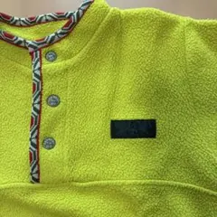 ドッグデプト　ハーフフリースジャケット 長袖　キッズ　120イエロー/蛍光カラシ