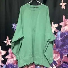 JEANASIS トレーナー オーバーサイズ グリーン スウェット 大きいサイズのサムネイル