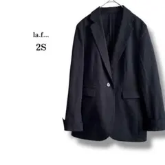 【la.f...】テーラードジャケット　麻混　洗える　小さめサイズ　ベーシック