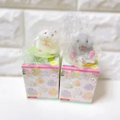むちもっちハムスター マスコット セット 2個 新品 未開封 お皿付き