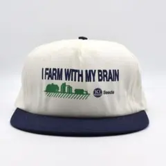 雰囲気系 ビンテージ キャップ 80s 米国製 トラッカー 2トーン ネイビー