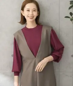 アーバンリサーチロッソ　2022AW メリノウール混パフスリーブリブニット