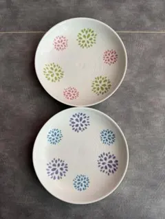 波佐見焼 丸皿　プレート 2枚セット 15cm 花柄 新品・未使用のサムネイル