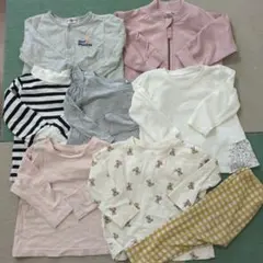 キッズ服(80cm)まとめ売り8枚(MIKIHOUSE・西松屋・UNIQLO)