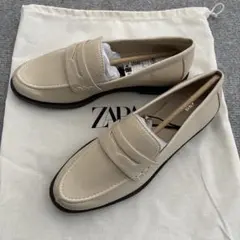 ZARA ベージュ ローファー 36
