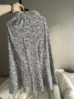 INGNI 白黒花柄 フレアロングスカート