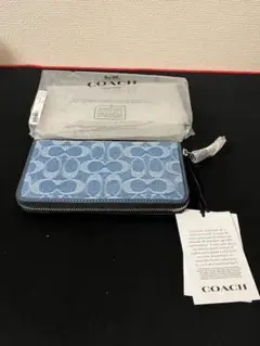 COACH アコーディオンウォレット・シグネチャーデニム - メルカリ