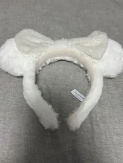 Disney 白 ファー スパンコール