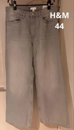 H&M ワイドハイウェストデニム　デニムグレー