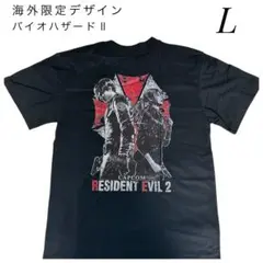 新品未使用 バイオハザード2 バックプリントTシャツ 黒 L