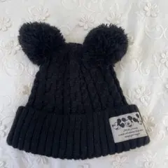 Disney ミッキー耳付き帽子 50cm 黒