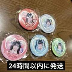 iLiFE! ラウンドワン 缶バッジ 虹羽みに あいす 心花りり ほか 5点