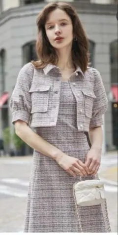 Robertson Tweed Long Dress herlipto - メルカリ