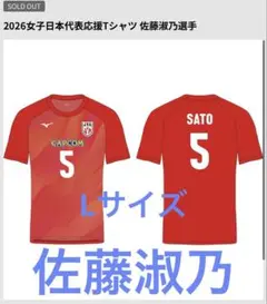 2026 女子日本代表　応援Tシャツ　佐藤淑乃　バレーボール　ユニフォーム　L 2XL】 佐藤淑乃 選手 2026女子日本代表 バレーボール 応援Tシャツ