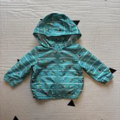 ベビー ナイロンジャケット 80 ウィンドブレーカー 乗り物柄 保育園 上着