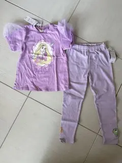しまむら　リトシー　ディズニー　ラプンツェル　半袖Tシャツ　長ズボン　セット