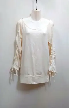 セシルマクビー オフショルダーチュニック ロングカットソー ミニワンピース