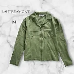 【ロートレアモン】LAUTREAMONT ジップアップ ニットカーディガン　Mのサムネイル