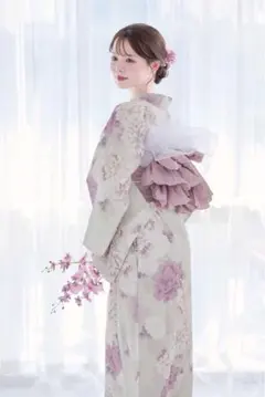 二部式浴衣 セパレート浴衣 3点set えんじ色の菊散らし Y5-18-2 - メルカリ